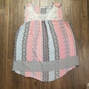 NEW! Hannah ▪Boho tank top with lace trim